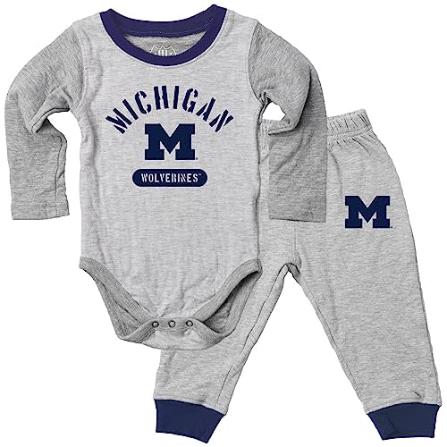Wes and Willy Baby College Jie Jie Long Sleeve Bodysuit and Pant Set