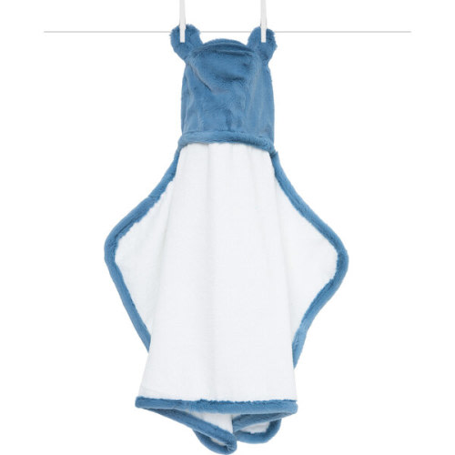 Luxe Baby Towel, Cornflower - Little Giraffe | Maisonette
