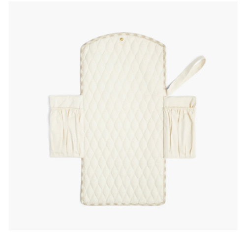 Portable Changing Pad in Beige Gingham | Over The Moon