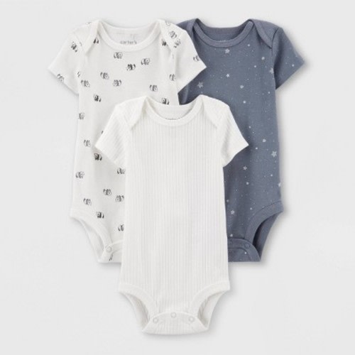 Carter's Just One You® Baby 3pk Panda Bodysuit - White/Gray, Size: Newborn