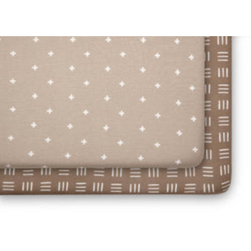 Neutral Boho Fitted Crib Sheets - 2 Pack