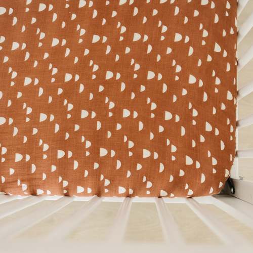 Arches Muslin Crib Sheet Freshly Picked + Mebie Baby