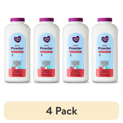 (4 pack) Parent's Choice Baby Powder with Pure Cornstarch, 15 oz