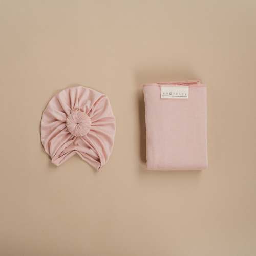 Blush Headwrap and Swaddle Set