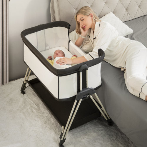 Zoomie Kids Baby Bassinet Bedside Sleeper with Wheels and Storage Tray , Bartolomeu Bassinet & Reviews | Wayfair