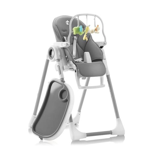 Baby High Chair Adjustable to 7 Different Heights - Foldable High Chairs for Babies and Toddlers - Silla para Comer de Bebe - Dark Grey