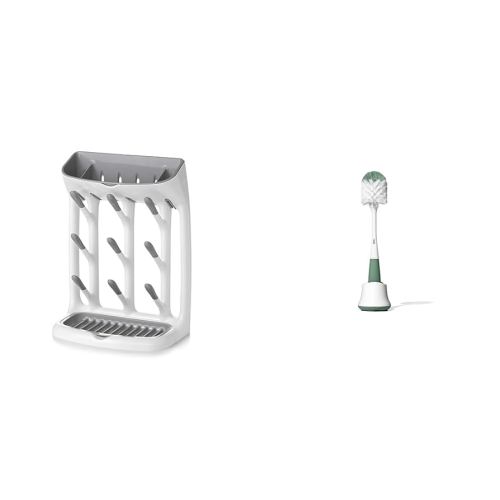 OXO Plastic Drying Rack and Bottle Brush for Baby Bottles