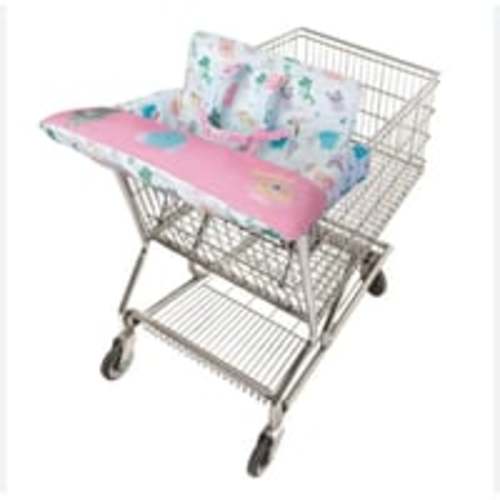 Goldbug 2-In-1 Shopping Cart and Highchair Cover Pink w/Animals NIB NWT