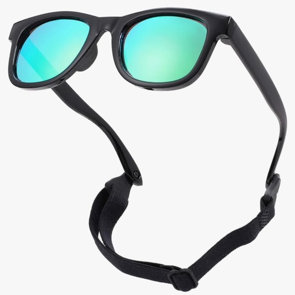COASION Baby Sunglasses with Strap Age 0-12 Months CA8042 black