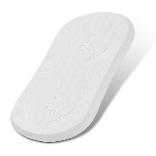Baby Bassinet Mattress Pad 30*18*1.5 Bamboo Fiber and Microfiber Cover, Dual Side Gel Memory Foam Mattress. for Halo Bassinest Swivel/Flex/Glide/Premiere/Luxe Series Sleeper,Waterproof Zippered Cover