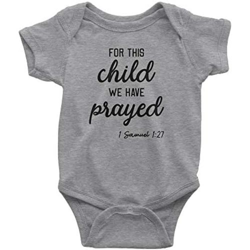 Aprojes For This Child We Have Prayed Baby Bodysuit – Christian Baby Clothes