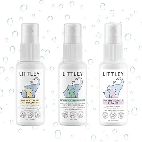 Littley Baby-Safe Cleaning Trio, Hand, Pacifier & Toy Cleaners, Non-Toxic & Travel-Friendly, 2oz 3-Pack