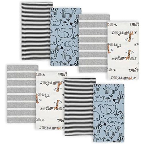 Gerber Unisex-Baby 8-Pack Cotton Flannel Burp Cloths