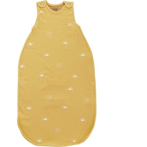 Woolino Merino Wool & Organic Cotton Baby Sleep Sack 2-24 Months – Ultimate 4-Season Baby Sleeping Bag, Universal Size Wearable Blanket, 2-Way Zipper & Adjustable Fit, Year-Round Use - Sun