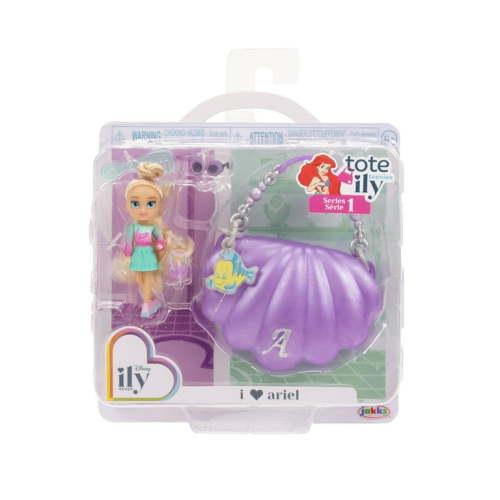 Disney Ily Tote-ILY-Teenies 2.25 inch Tall Ariel Inspired Doll with Matching Purse For Child Ages 6+