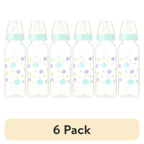 (6 pack) Parent's Choice Standard Neck Bottle, 9 fl oz, Newborn 0+ Months, Neutral, 1 Pack