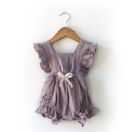 Sofia Romper in Violet | Reverie Threads | 3-6 months