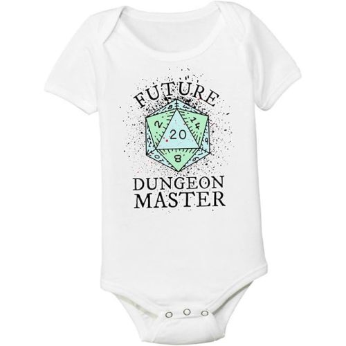 Dungeons and Dragons Onesie 0-3 Months D&D Future Dungeon Master Funny Fathers Day Gift Baby Bodysuit Nerd Parents Shirt Nerdy Infant Geeky FDMAS03SS