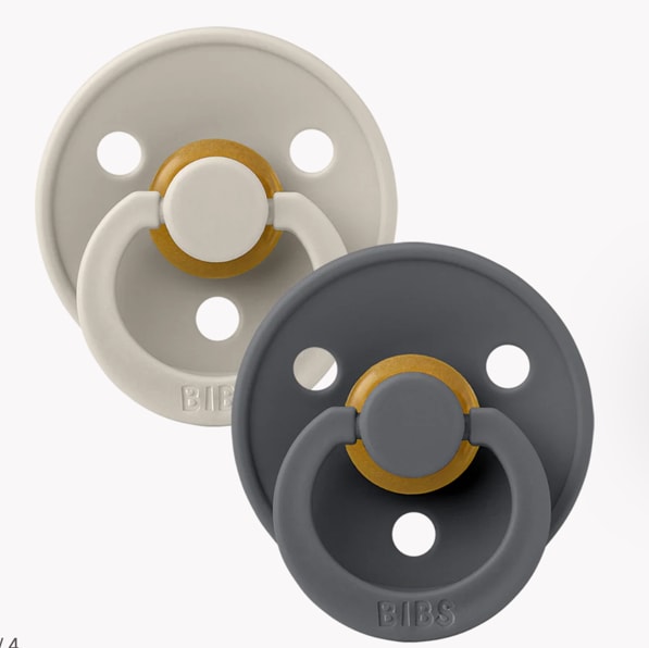 BIBS Colour 2 Pack - Sand/Iron | Versatile Pacifier Shapes – Bibsworld store US