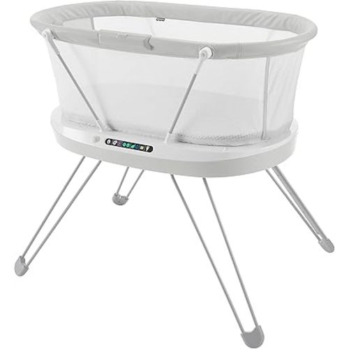 Fisher-Price Baby Bedside Sleeper Luminate Bassinet with Sound Detection plus Customizable Lights Music and Sounds for Newborns 0+ Months