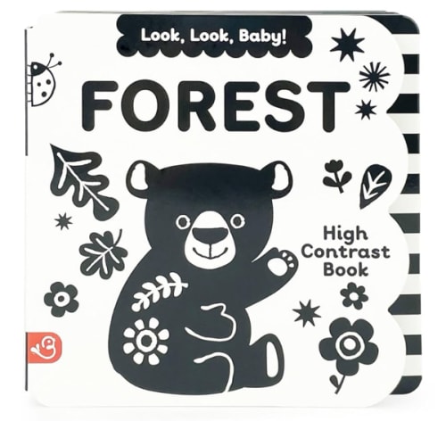 Look, Look, Baby! Forest: Black and White High Contrast Tummy Time Book for Newborns