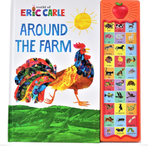World of Eric Carle, Around the Farm 30-Button Animal Sound Book - Great for First Words - PI Kids