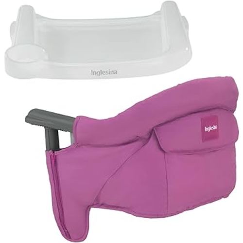 Inglesina Fushia Fast Table Chair with Clear Fast Dining Tray Plus