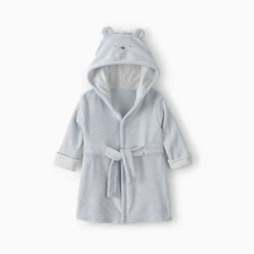 Hooded Terry Robe - Blue Bear