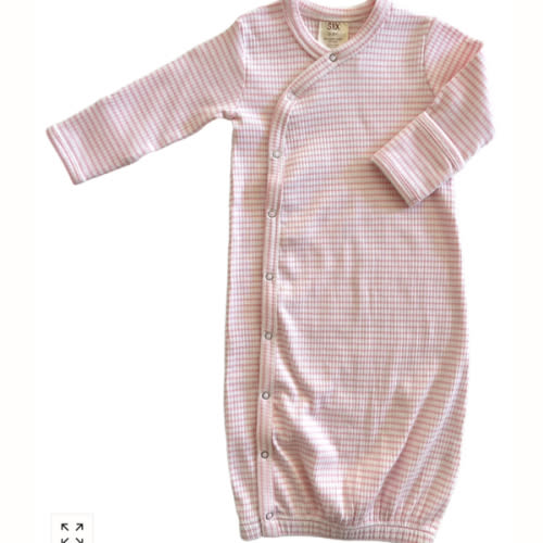 Pink Stripe / Organic Ribbed Gown – SpearmintLOVE