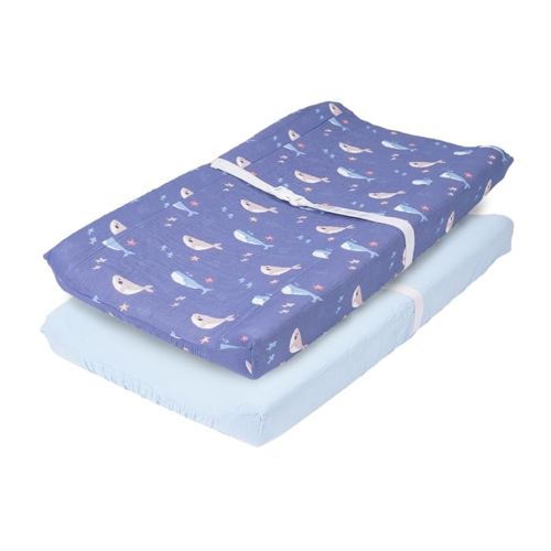 100% Muslin Changing Pad Cover Pack of 2-32x16 Ultra Soft 120GSM Baby Changing Pad Covers for Girls and Boys