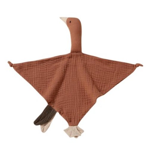 Penkiiy Newborn Baby Security Blanket, Muslin Soft & Breathable, Goose Lovies for Baby New Born Boy Girl Unisex Baby Unique Neutral Presents for Babies Newborn Toddler Red