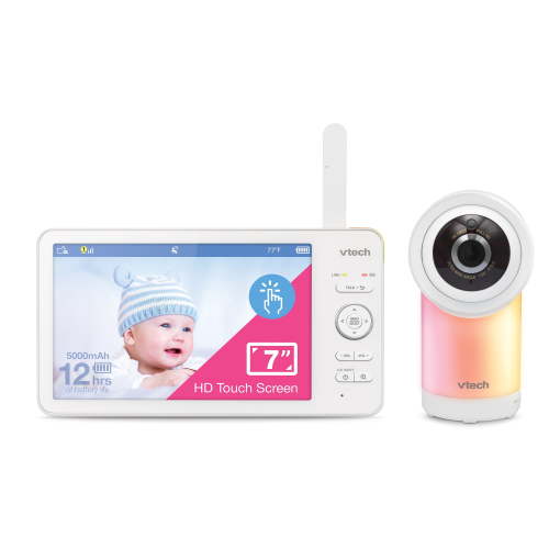 "VTech Wi-Fi Digital Audio Baby Monitor, 7"" Touch Screen, 1080p, 360 Degree Pan & Tilt"