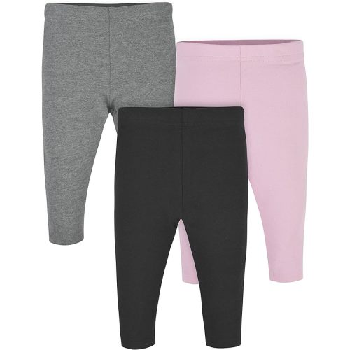 Gerber Baby Girls' Toddler Multi-Pack Premium Leggings - Newborn - Pink/Black