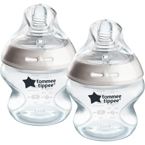 Tommee Tippee Natural Start Anti-Colic 5 oz BPA Free Baby Bottles, 0+ Months, Slow Flow Breast-Like Nipple, Self Sterilizing, Designed for Seamless Transition Between Bottle and Breast, Pack of 2