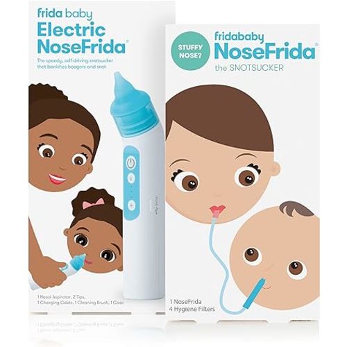 Frida Baby Nasal Aspirator NoseFrida and Electric NoseFrida Bundle