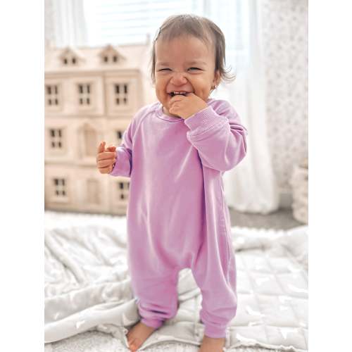 Long Sleeve Cotton Jumpsuit - Poppy