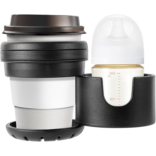 Stroller Cup Holder for Mockingbird - Dual Drink Holder with 360° Rotation, Fits Mockingbird Single & Double Strollers, ABS + Silicone, Holds Large & Small Cups