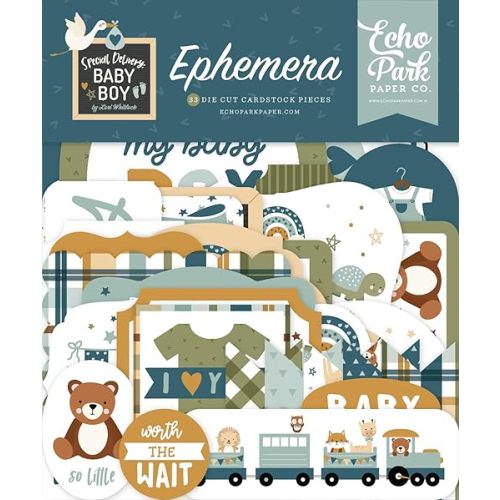 Special Delivery Baby Boy Ephemera Multicolor