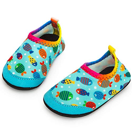 Apolter Baby Boys and Girls Swim Water Shoes Barefoot Aqua Socks Non-Slip for Beach Pool Toddler Kids