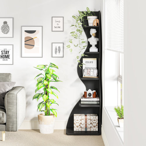 Millwood Pines Arhab Corner Bookcase & Reviews | Wayfair