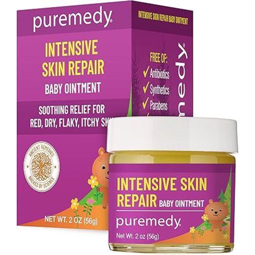 Puremedy Baby Intensive Skin Repair - Vegan Salve, All Natural Baby Ointment for Soothing Relief of Itchy, Dry Skin - 2 oz