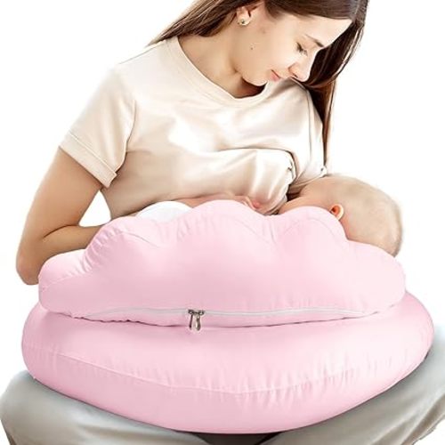 PILLANI Nursing Pillow, Breastfeeding Pillows for Enhanced Safety & Comfort for Mom & Baby, Removable Cotton Cover, Adjustable Waist Strap, Breastfeeding Essentials, Baby Registry Search