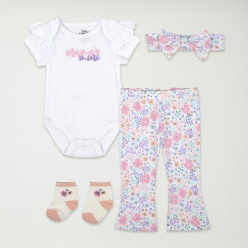 Baby Essentials Mamas Mini Baby Girls 4-pc. Pant Set