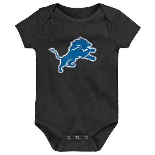 Newborn & Infant Detroit Lions Black Team Logo Bodysuit