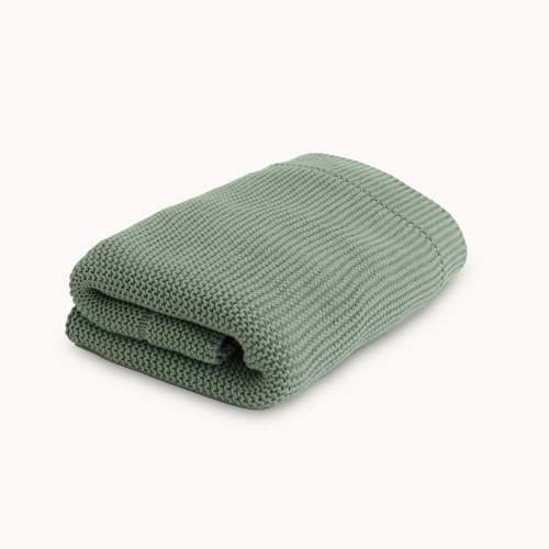 Knitted Baby Blanket (Color Lily Pad)