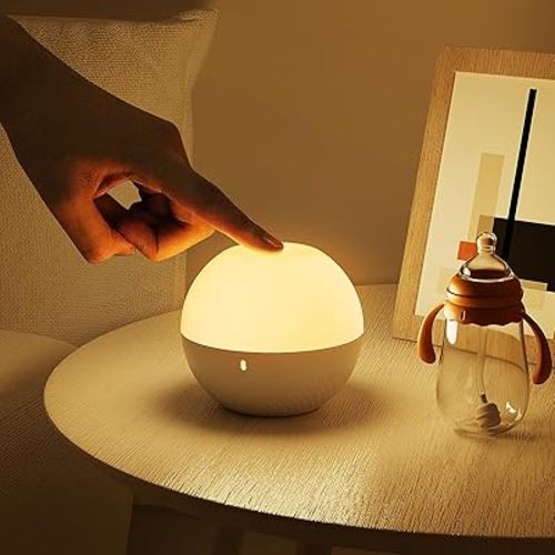 Fitop Baby Nursery Lamp, Night Light for Kids (Warm Color), Rechargeable LED Night Light with Color Changing Dimmable Soft Nursery Lights with Magnetic Sticker & Carabiner Clip.