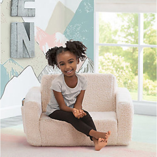 Delta Children Cozee Sherpa 2-in-1 Convertible Kids Chair