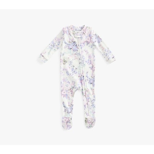 LoveShackFancy Lavender Damask Organic Nursery Pajama | Pottery Barn Kids