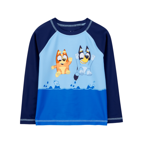 Toddler Bluey™ Long-Sleeve Rashguard Swim Top - Blue - Carter's | Carter's