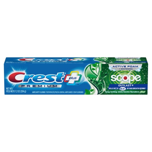Crest Premium Plus Scope Outlast Toothpaste, Long Lasting Mint Flavor 7.2 oz